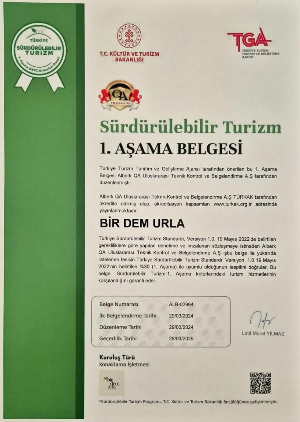 Bir Dem Urla Otel Dış mekan fotoğraf